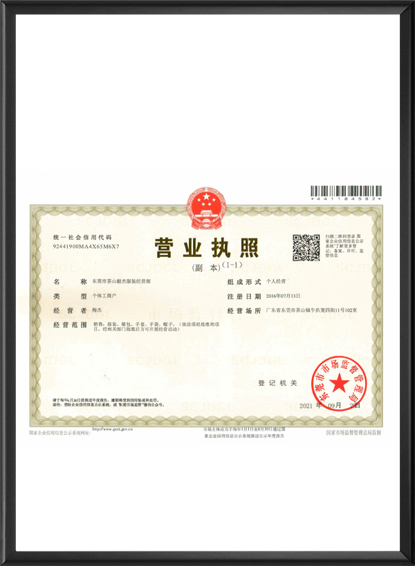 东莞市茶山毅杰服装经...